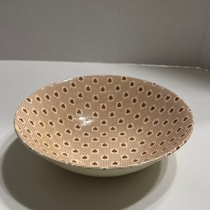 Elegant Tan and Cream Ceramic Dish Soup Bowl